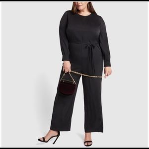 Universal Standard Black Long-Sleeve Wide-Leg Jumpsuit